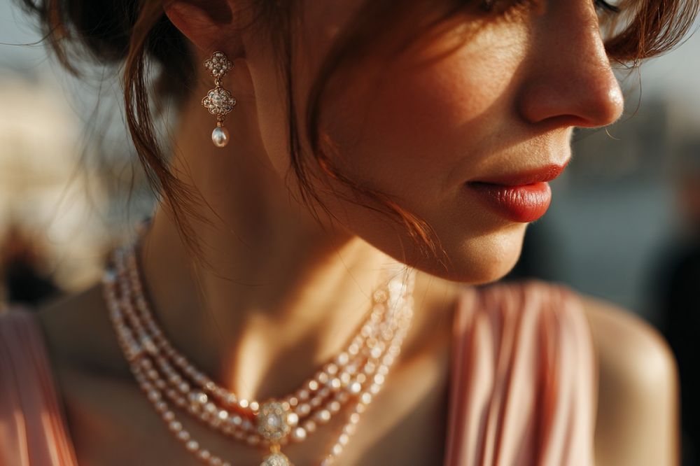 Украшения к платью кораллового цвета